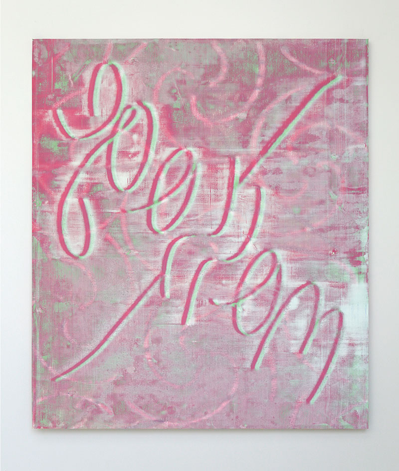 Jonathan Kelly - Backward Pink - Acrylic on Canvas - 82x70cm